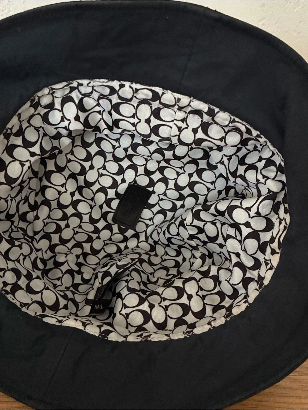 Y2K Coach Black Turnlock Bucket Hat